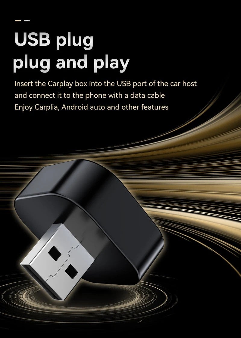 Bluejw Mini Wireless CarPlay Adapter - USB Dongle for Wired CarPlay Cars - Convert to Wireless CarPlay & Android Auto - Plug & Play - Automobile Charger Compatible - Image 4